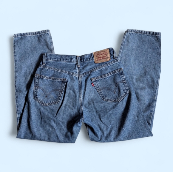 Vintage | Levi's Relaxed Fit 100% Cotton Denim Tapered Jeans - Picture 3 of 12